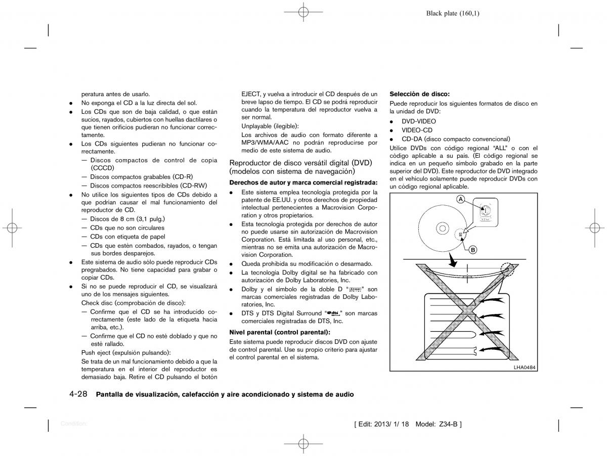 Nissan 370Z manual del propietario / page 161