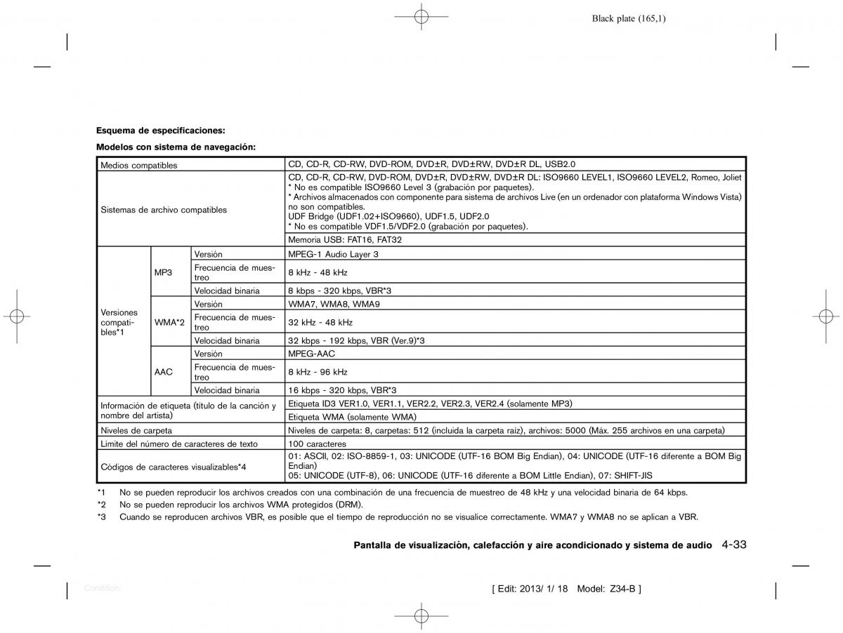 Nissan 370Z manual del propietario / page 166