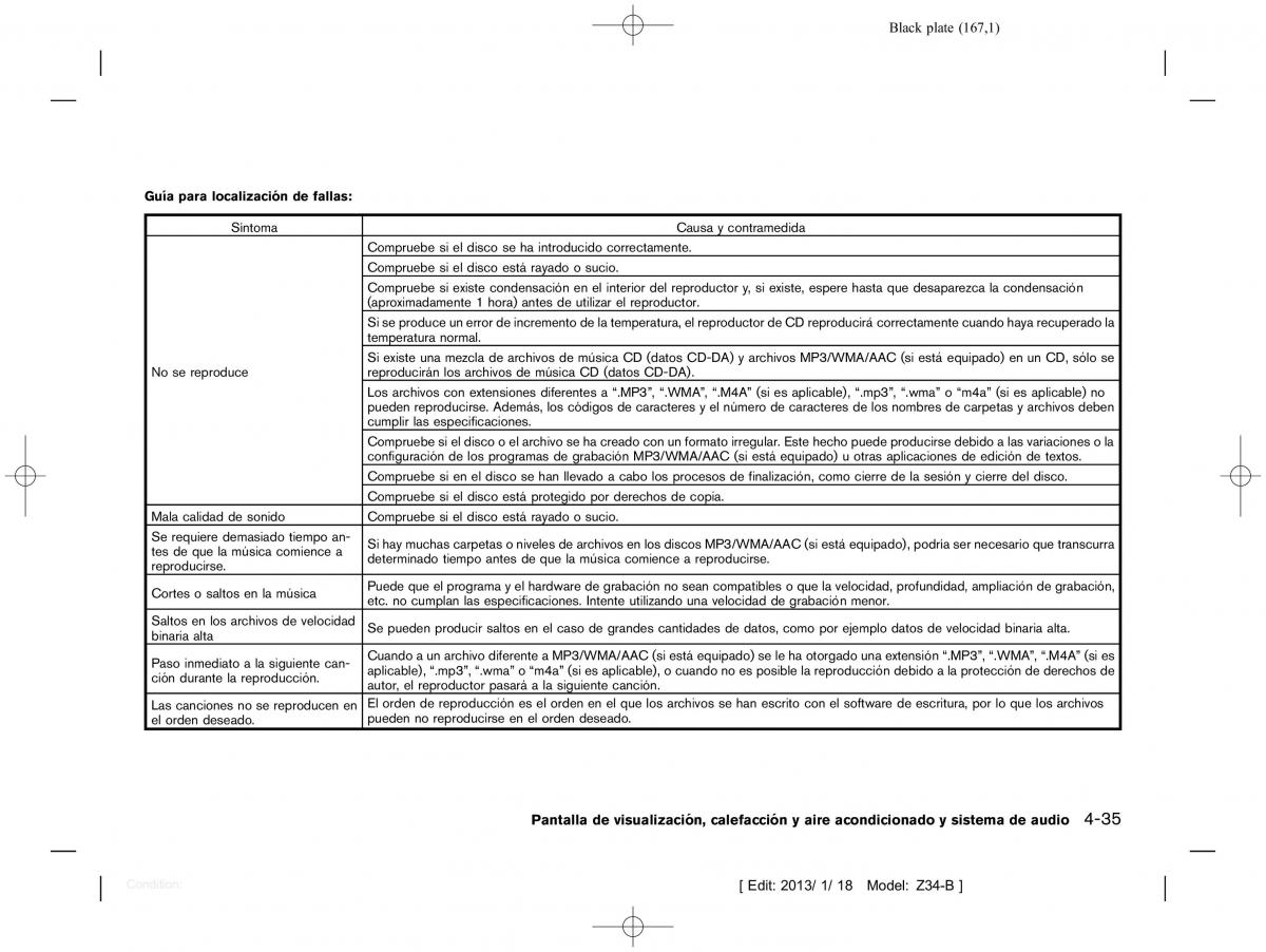 Nissan 370Z manual del propietario / page 168