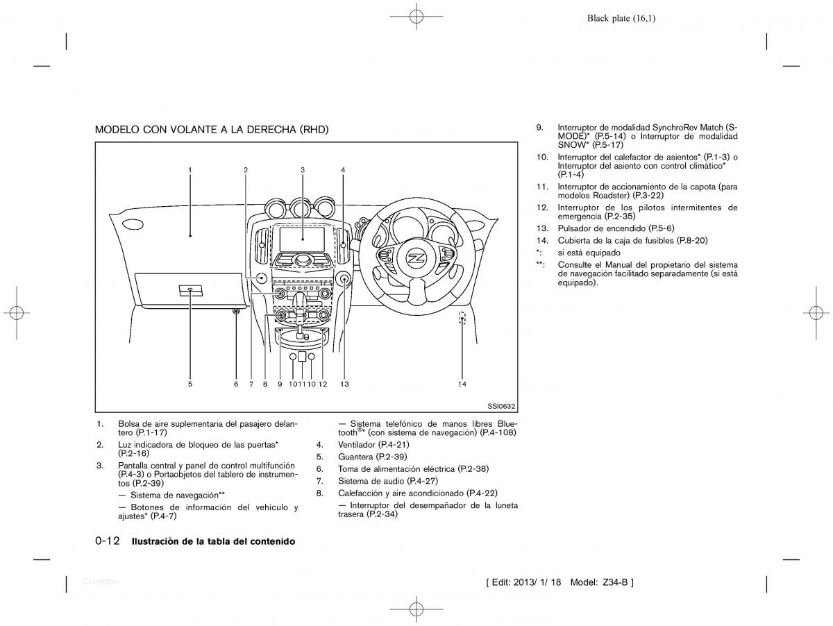 Nissan 370Z manual del propietario / page 17