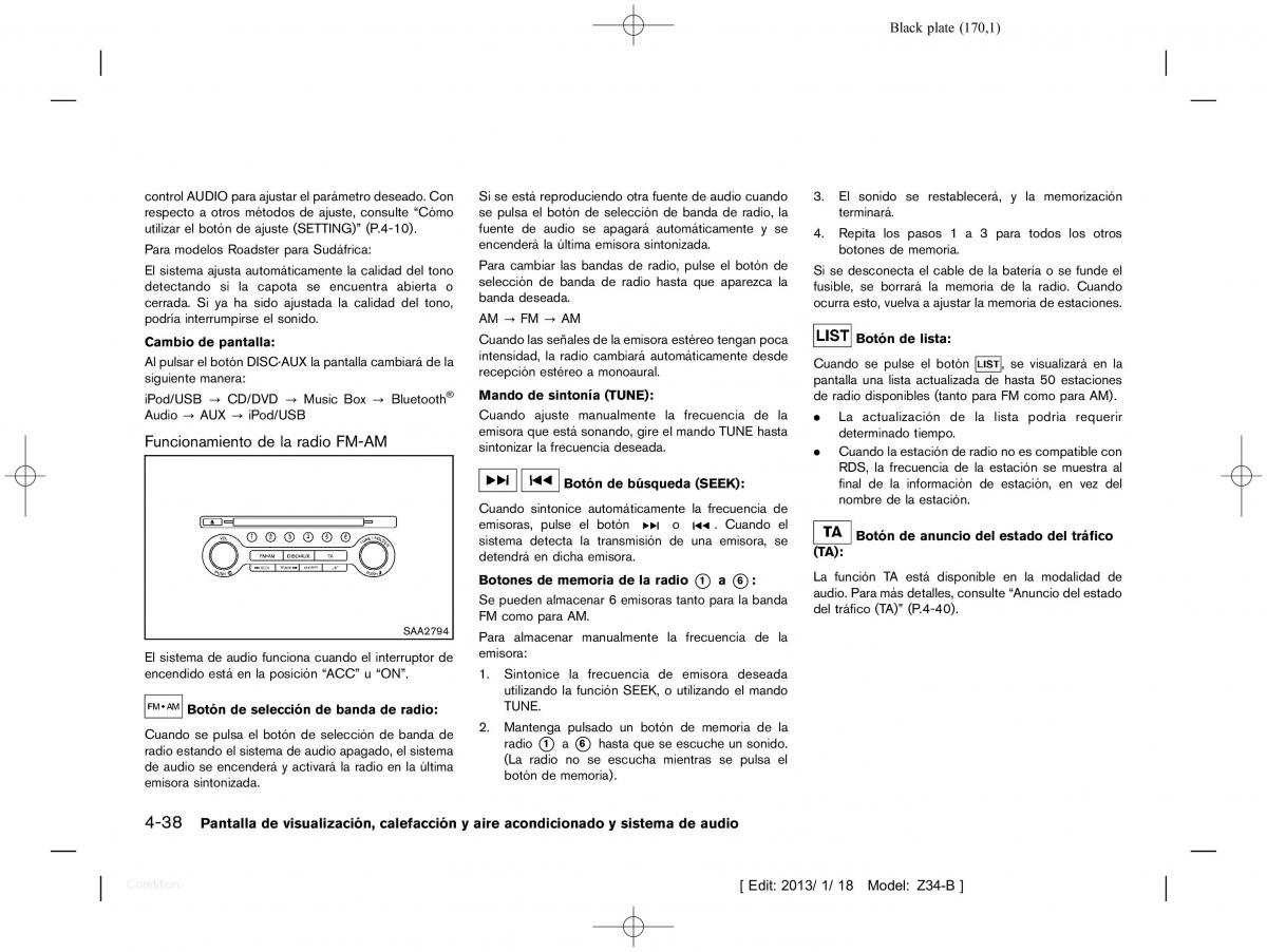 Nissan 370Z manual del propietario / page 171