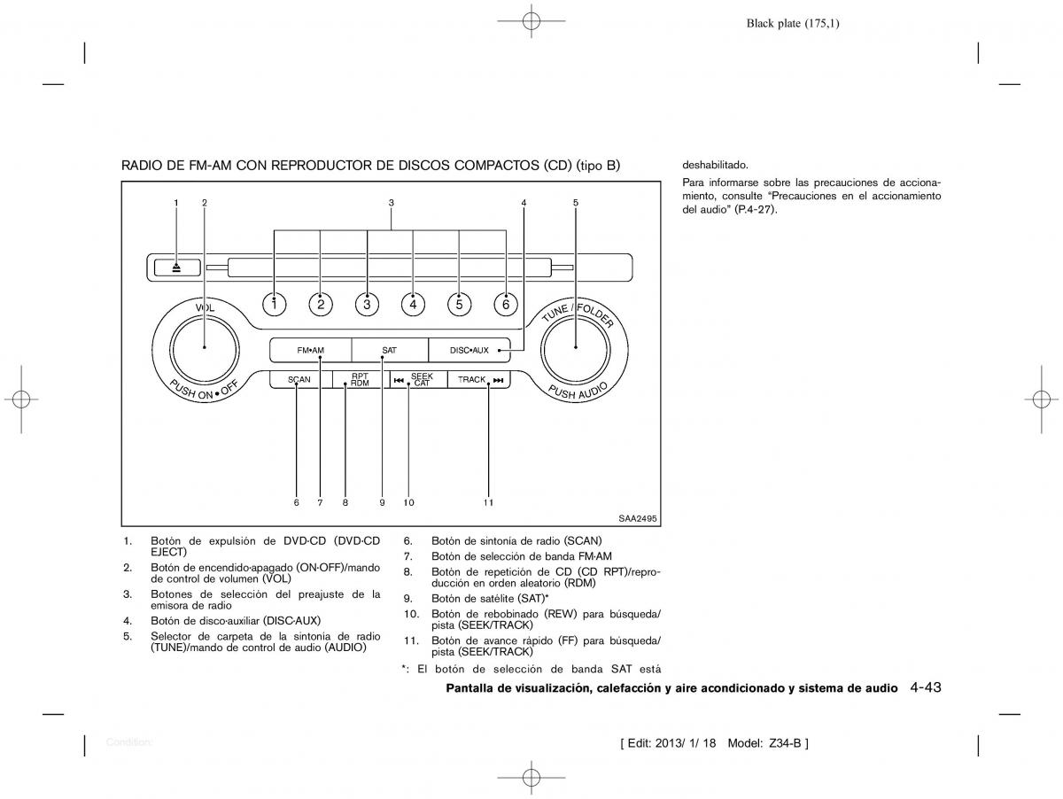 Nissan 370Z manual del propietario / page 176