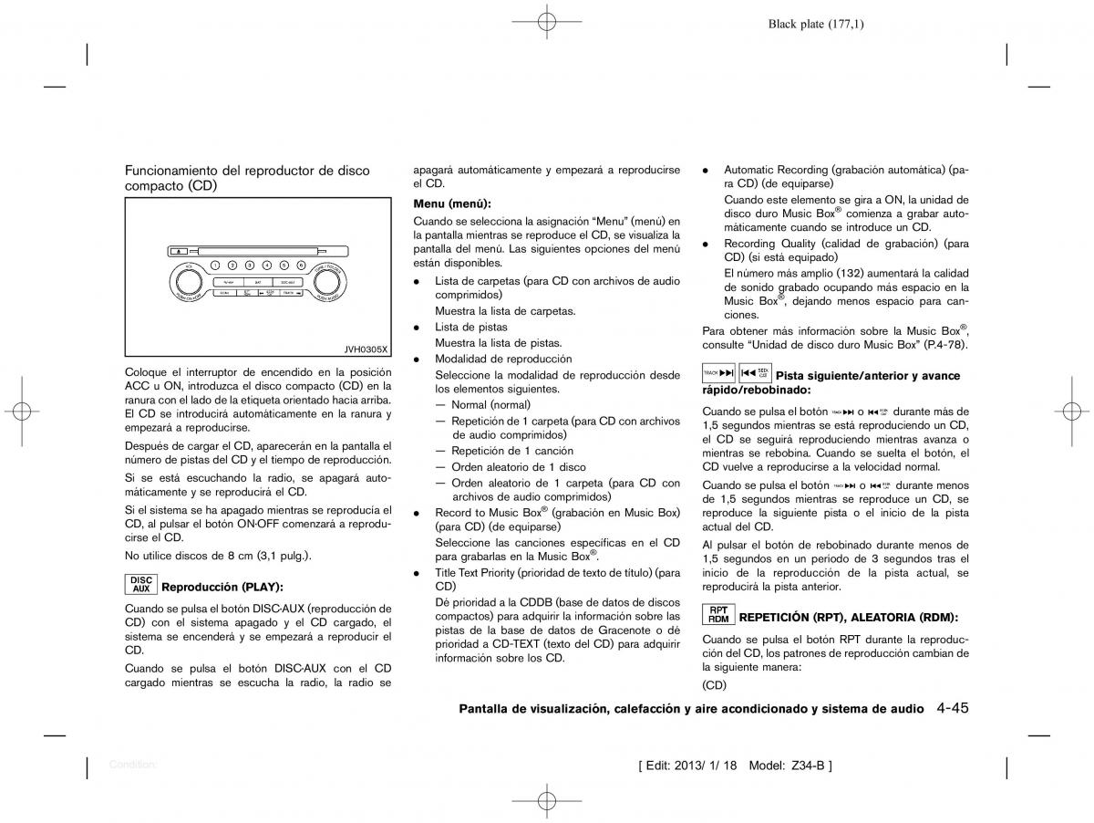 Nissan 370Z manual del propietario / page 178