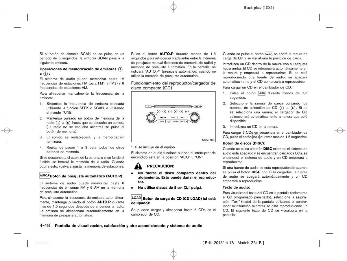 Nissan 370Z manual del propietario / page 181