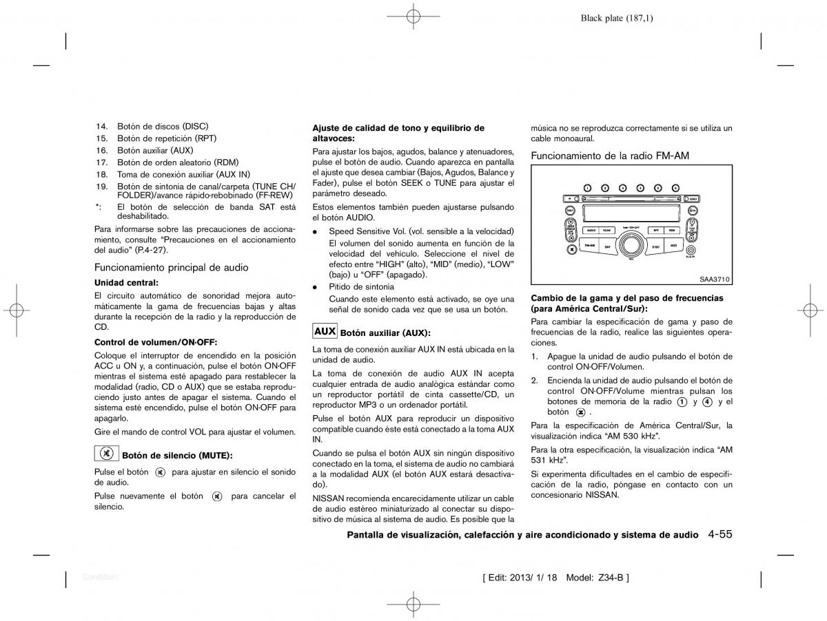 Nissan 370Z manual del propietario / page 188