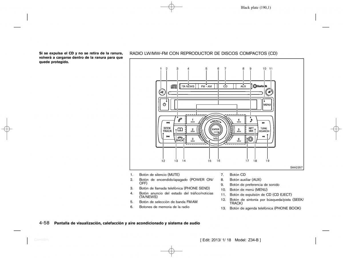 Nissan 370Z manual del propietario / page 191