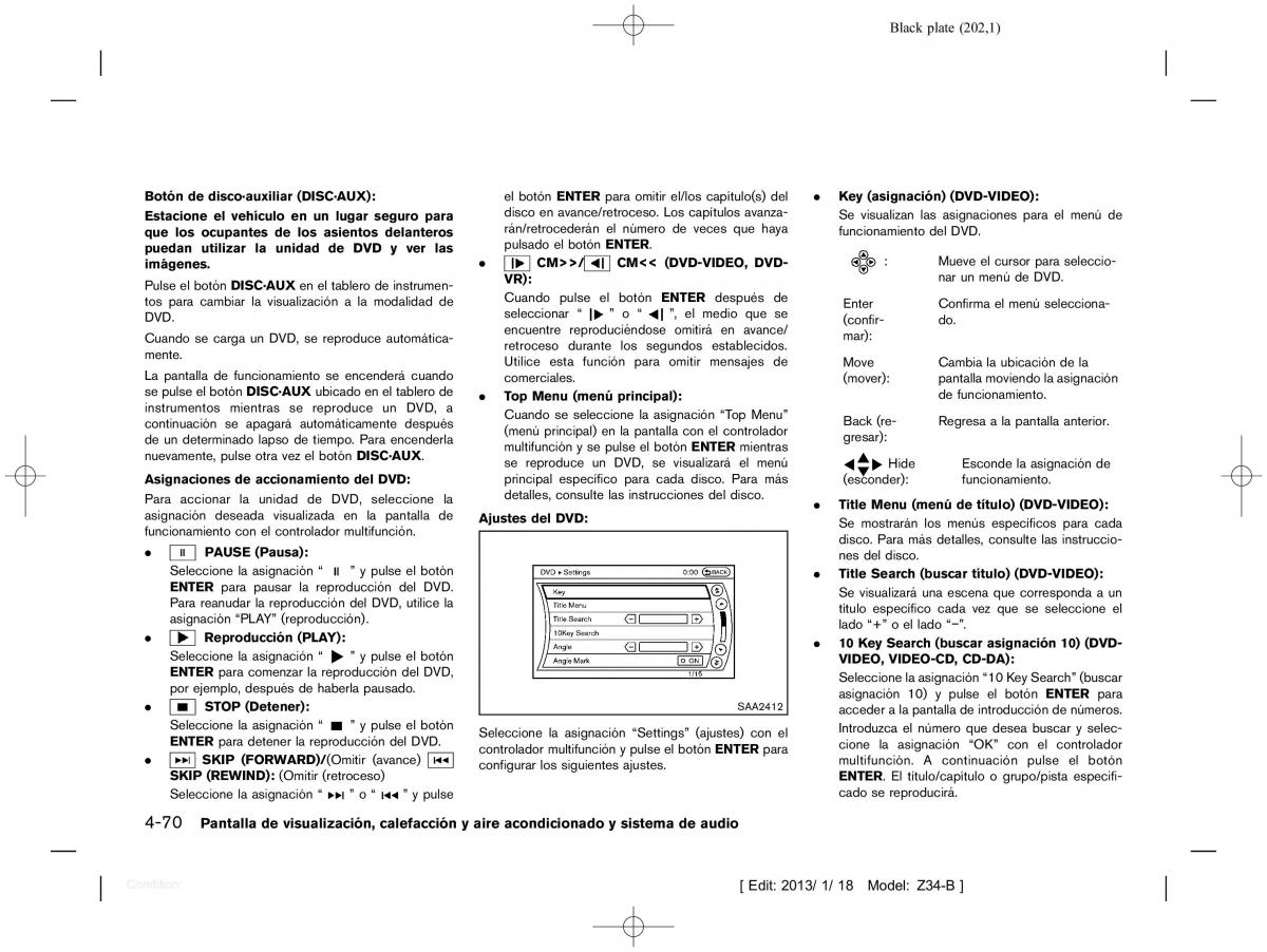 Nissan 370Z manual del propietario / page 203