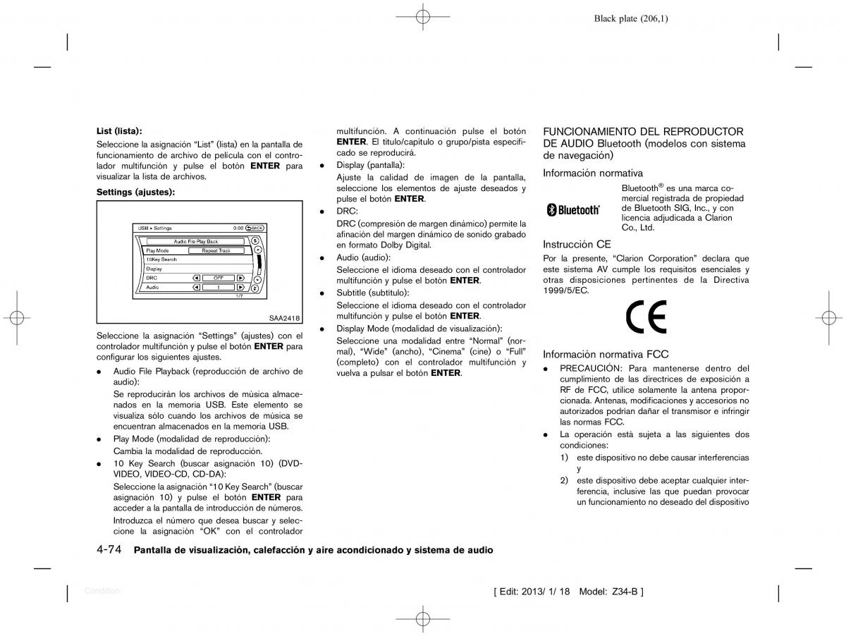 Nissan 370Z manual del propietario / page 207