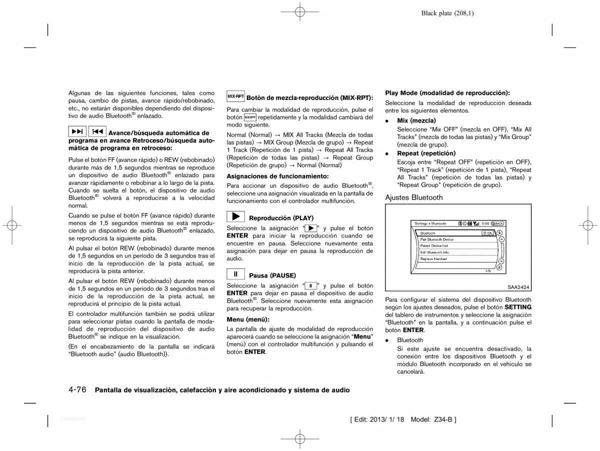 Nissan 370Z manual del propietario / page 209