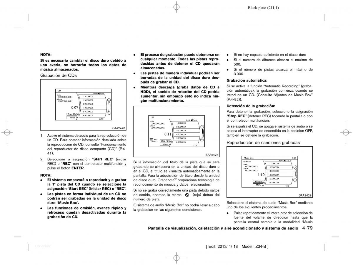 Nissan 370Z manual del propietario / page 212