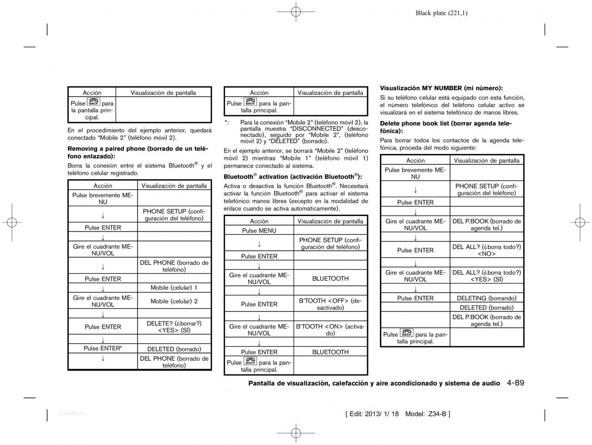 Nissan 370Z manual del propietario / page 222