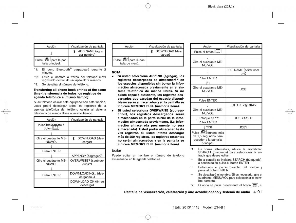 Nissan 370Z manual del propietario / page 224