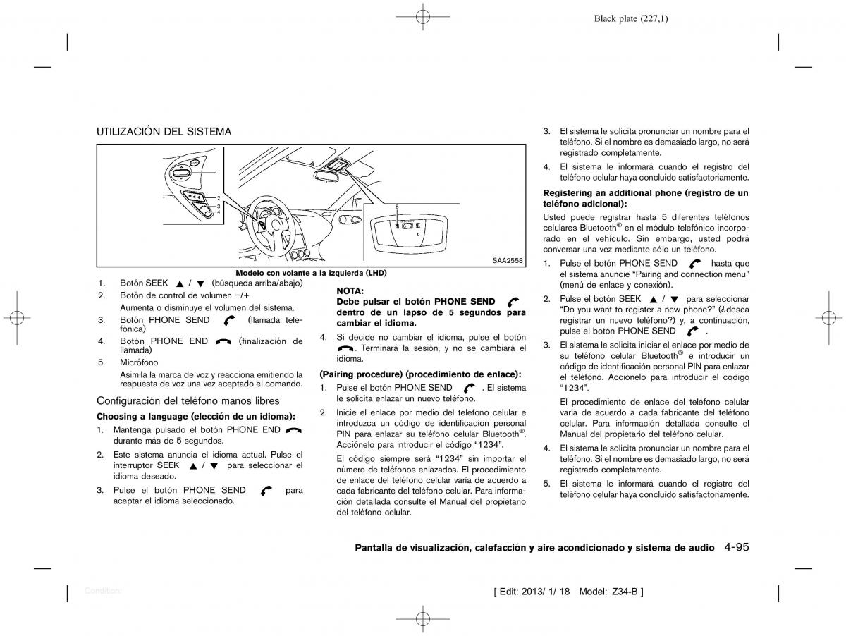 Nissan 370Z manual del propietario / page 228