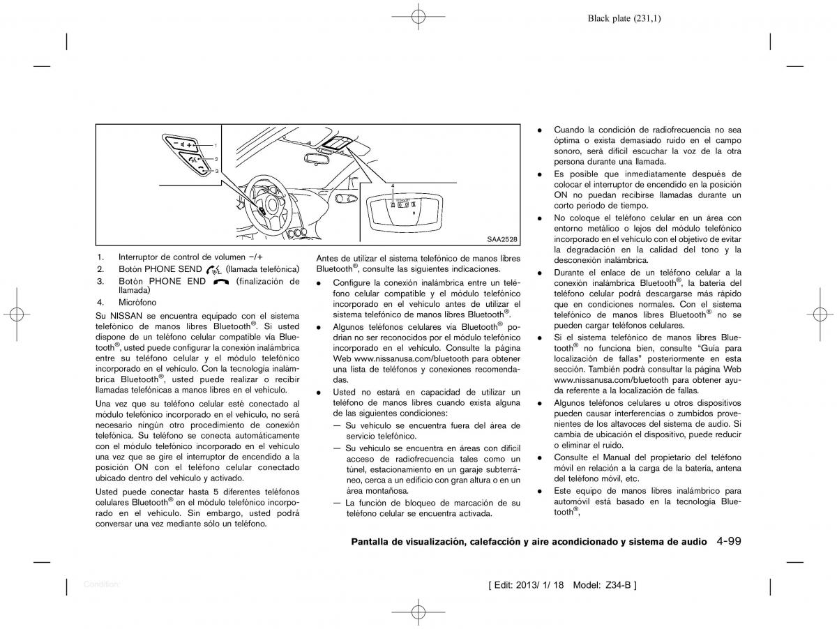 Nissan 370Z manual del propietario / page 232