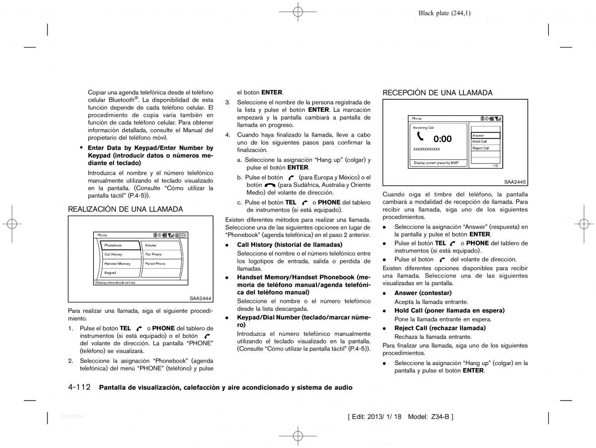 Nissan 370Z manual del propietario / page 245