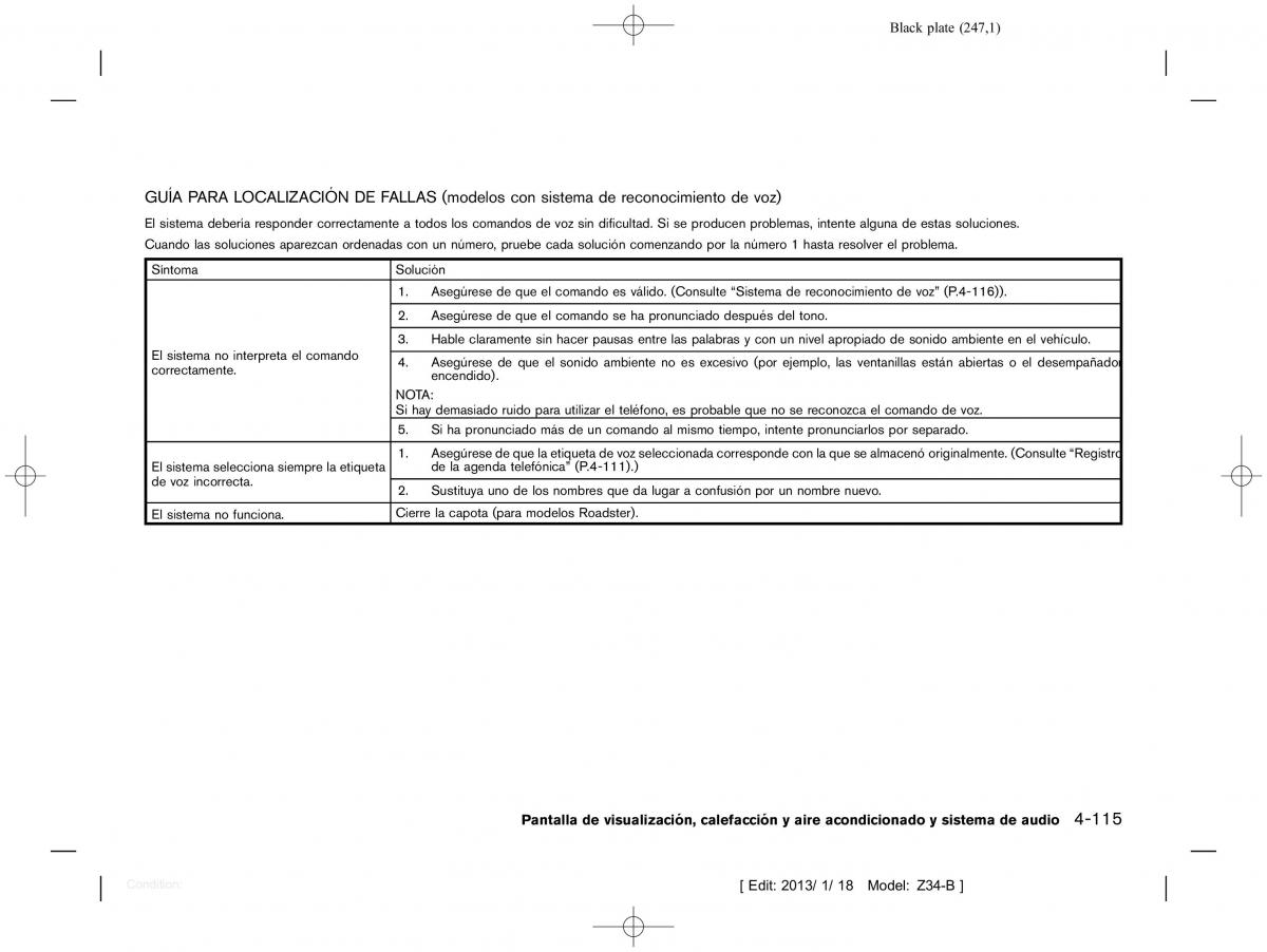 Nissan 370Z manual del propietario / page 248