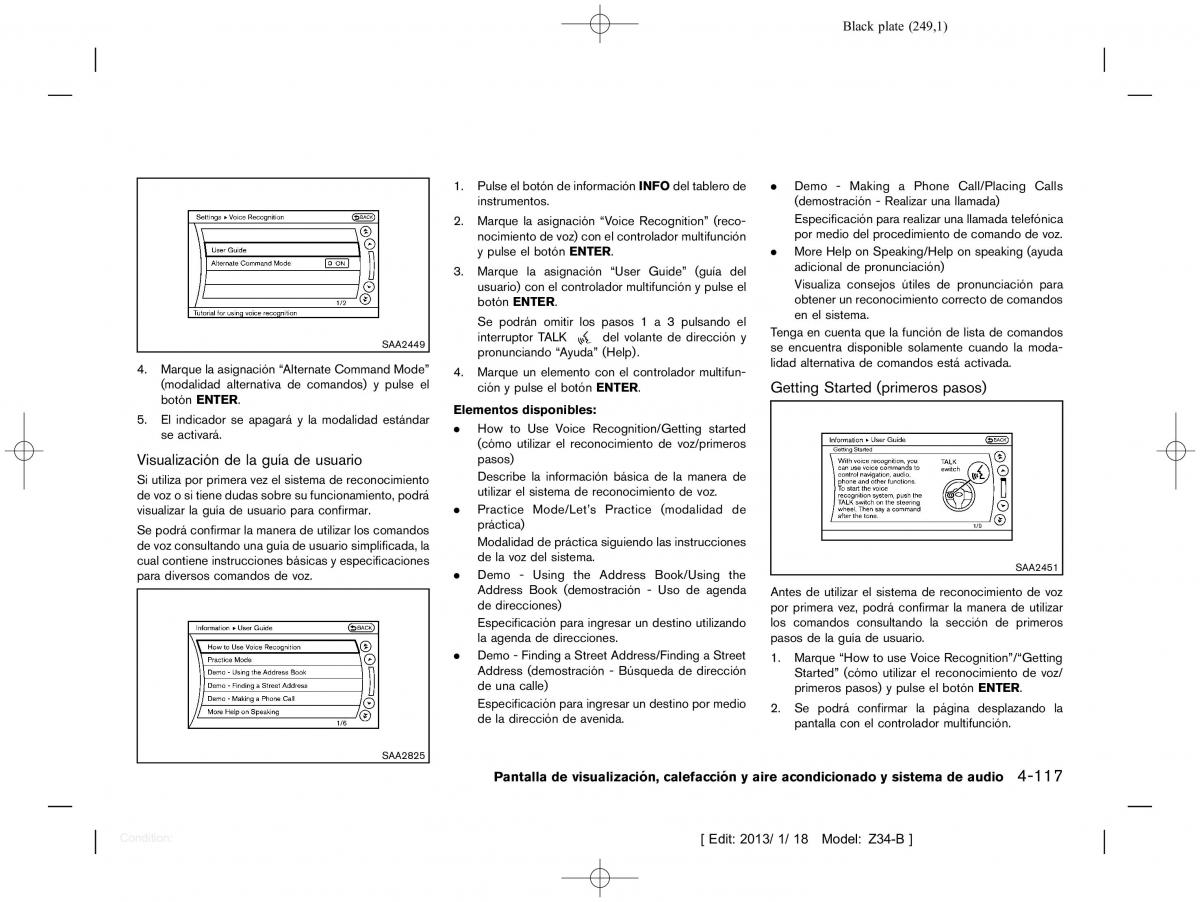 Nissan 370Z manual del propietario / page 250