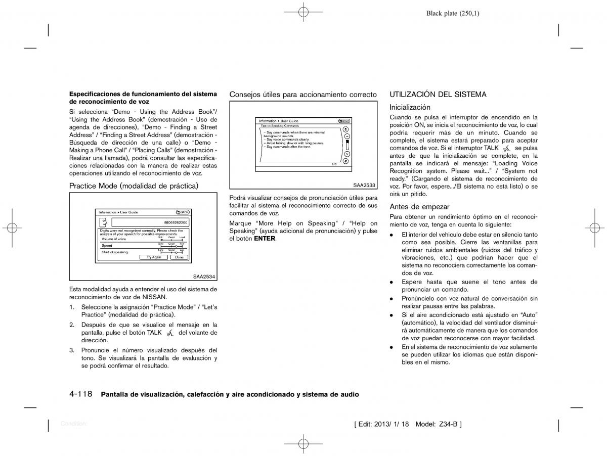 Nissan 370Z manual del propietario / page 251