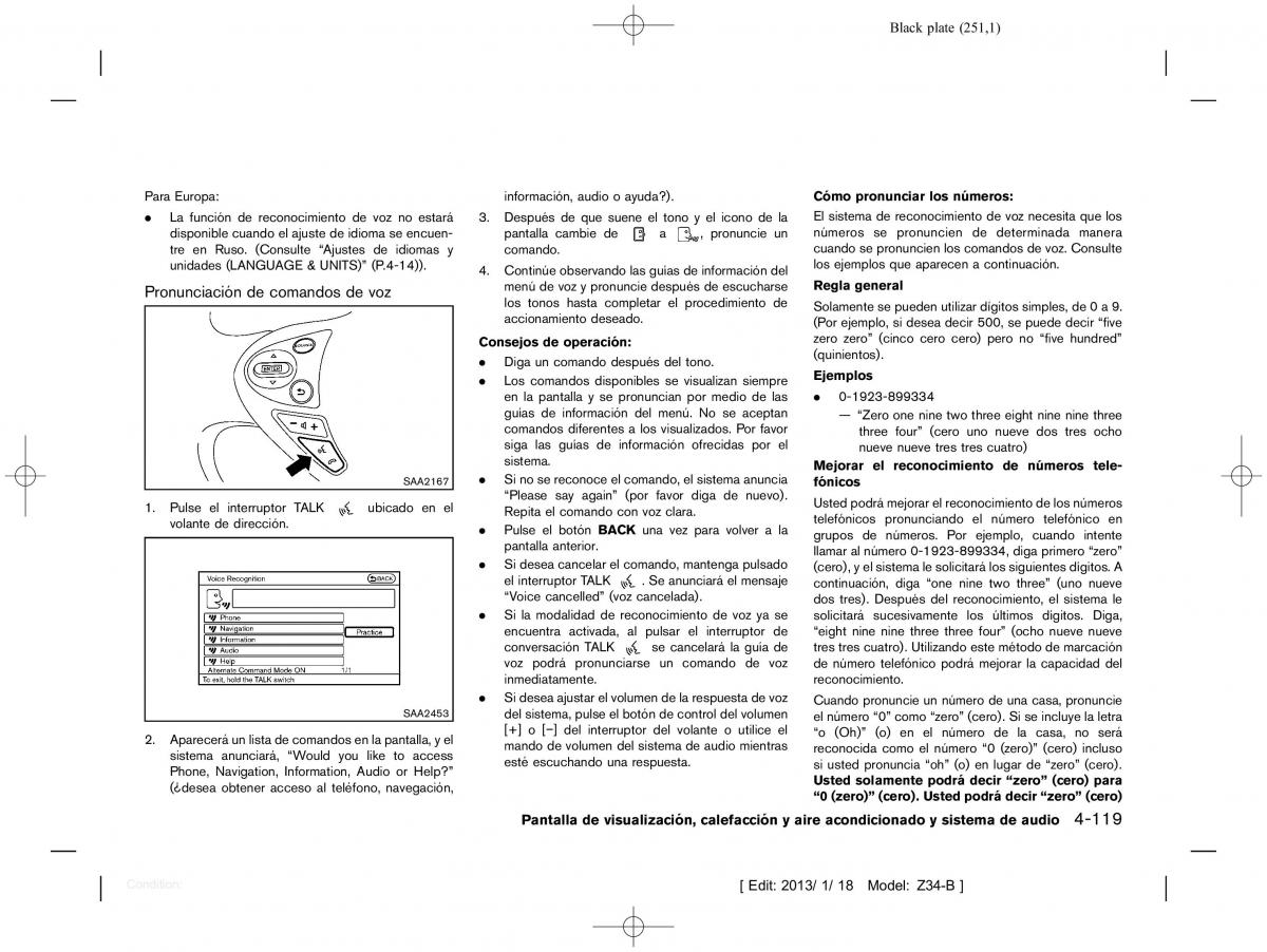 Nissan 370Z manual del propietario / page 252