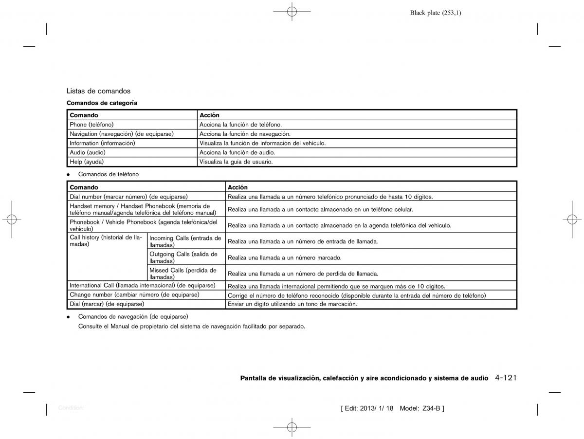 Nissan 370Z manual del propietario / page 254