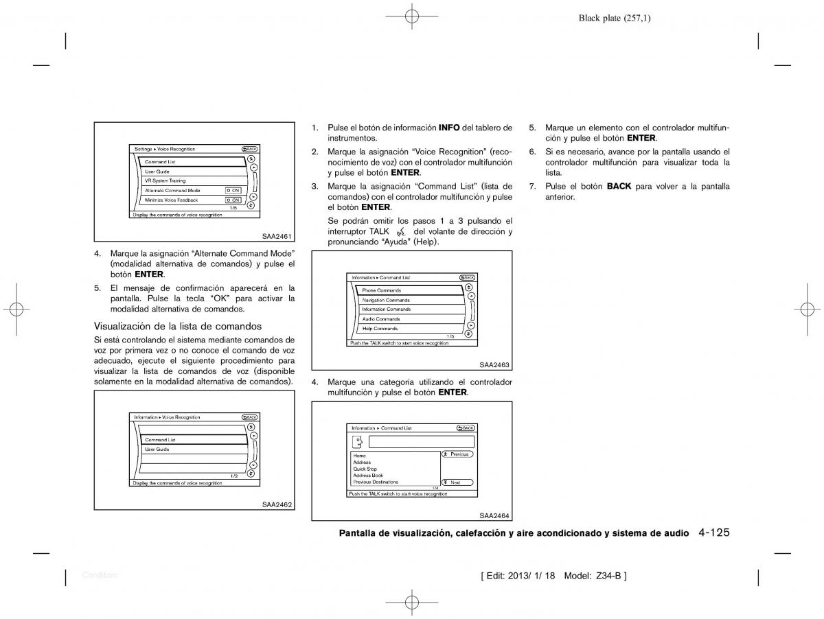 Nissan 370Z manual del propietario / page 258