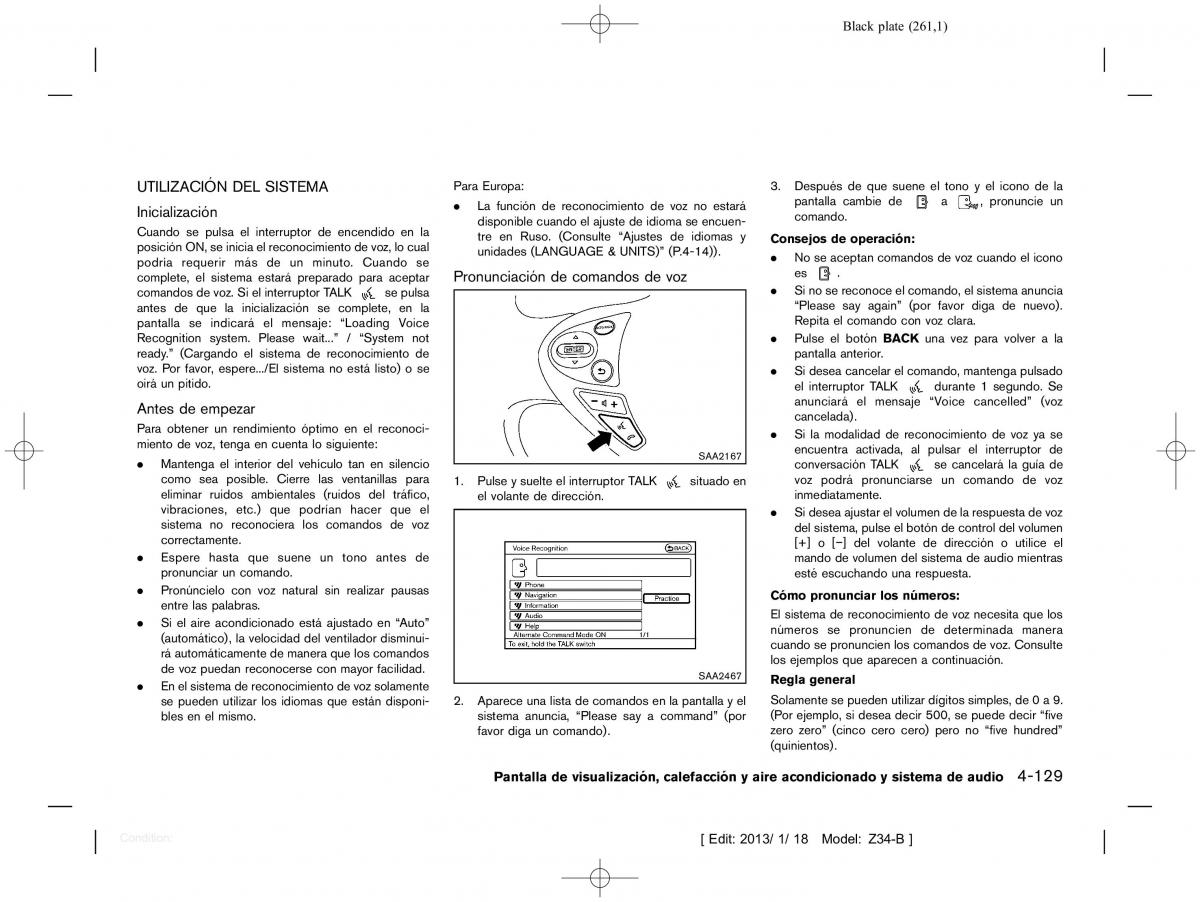 Nissan 370Z manual del propietario / page 262