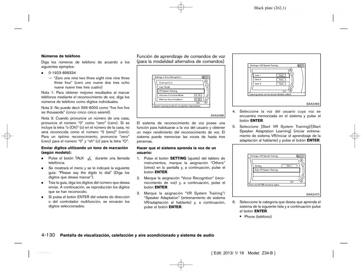 Nissan 370Z manual del propietario / page 263