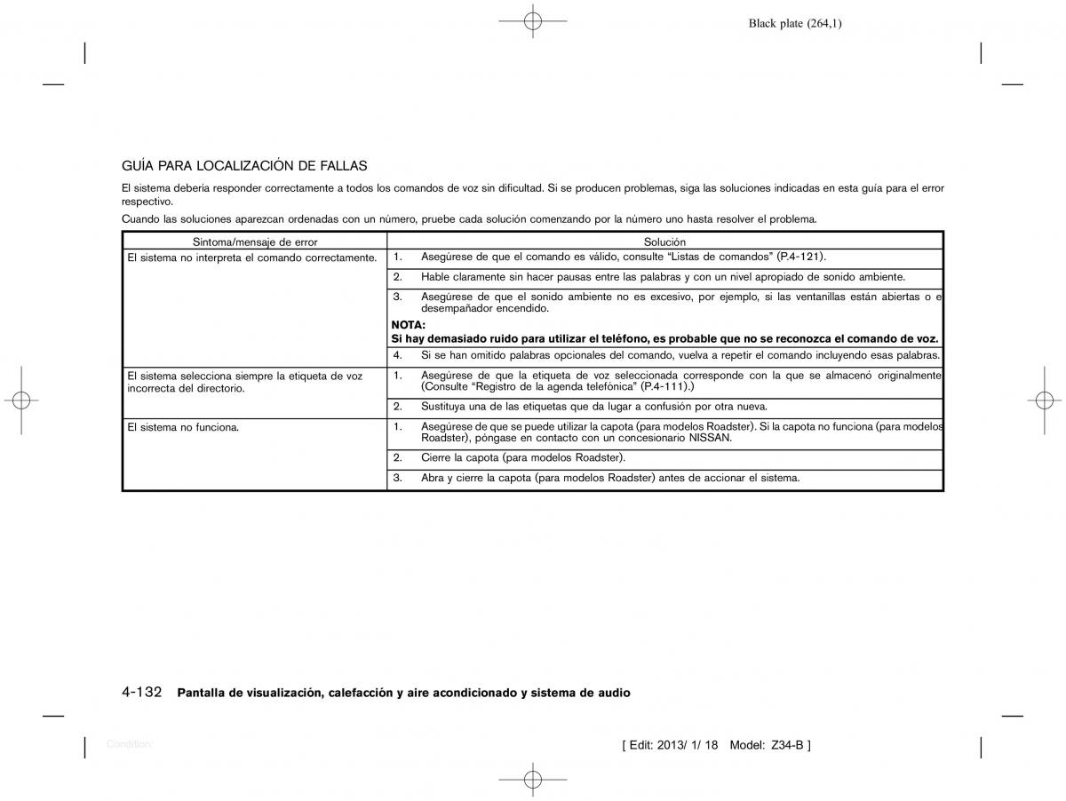 Nissan 370Z manual del propietario / page 265