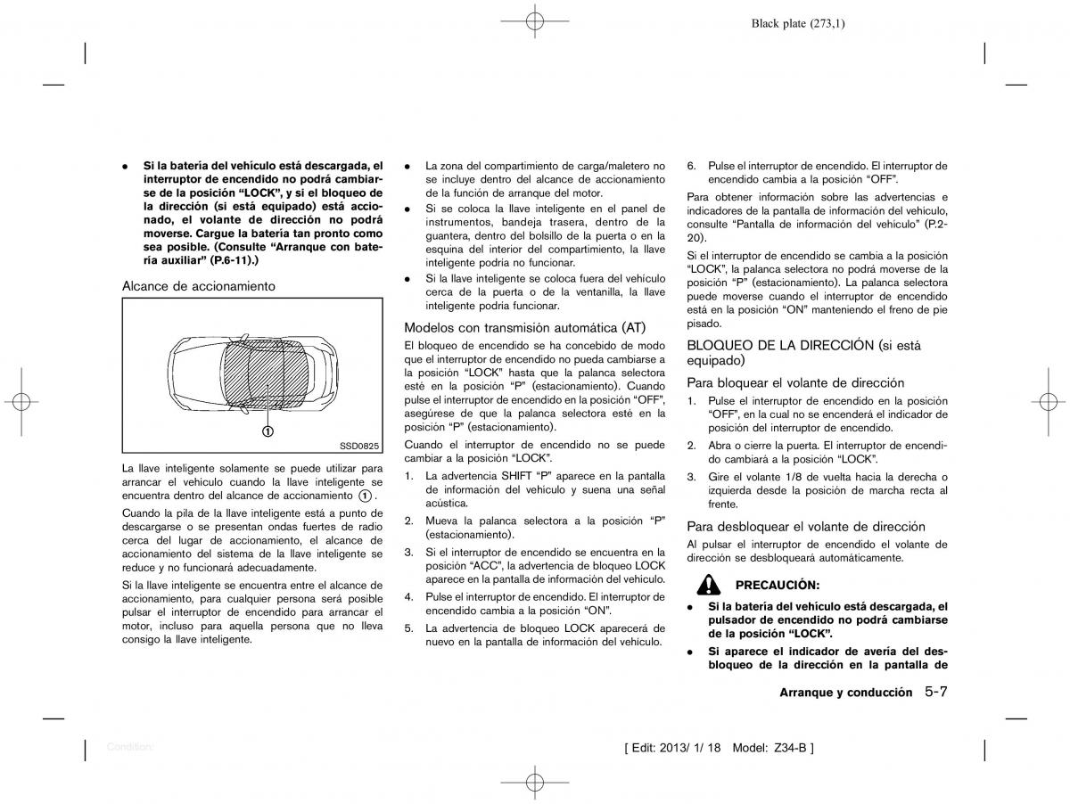 Nissan 370Z manual del propietario / page 274