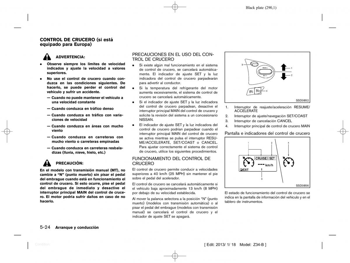 Nissan 370Z manual del propietario / page 291