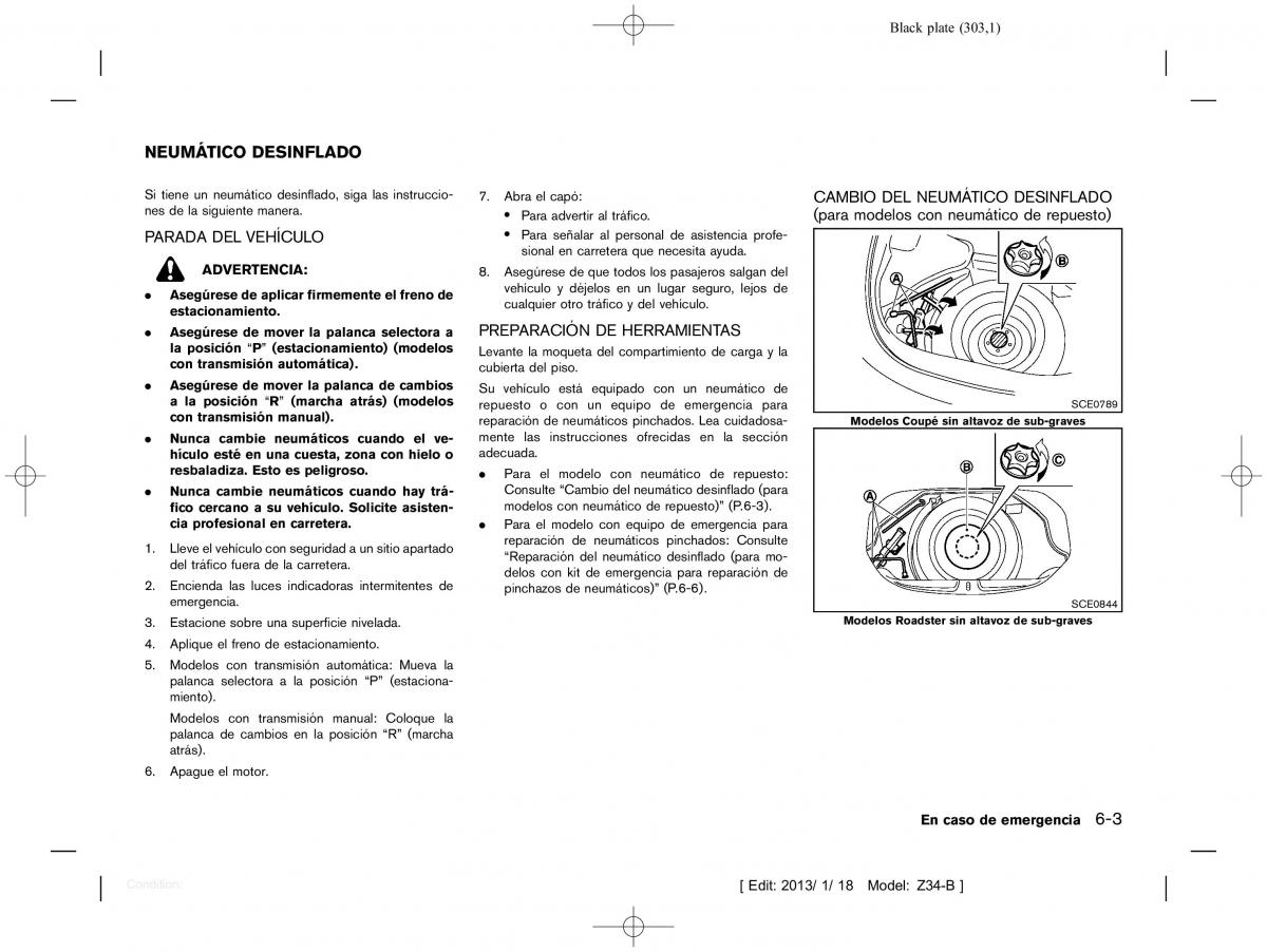 Nissan 370Z manual del propietario / page 304