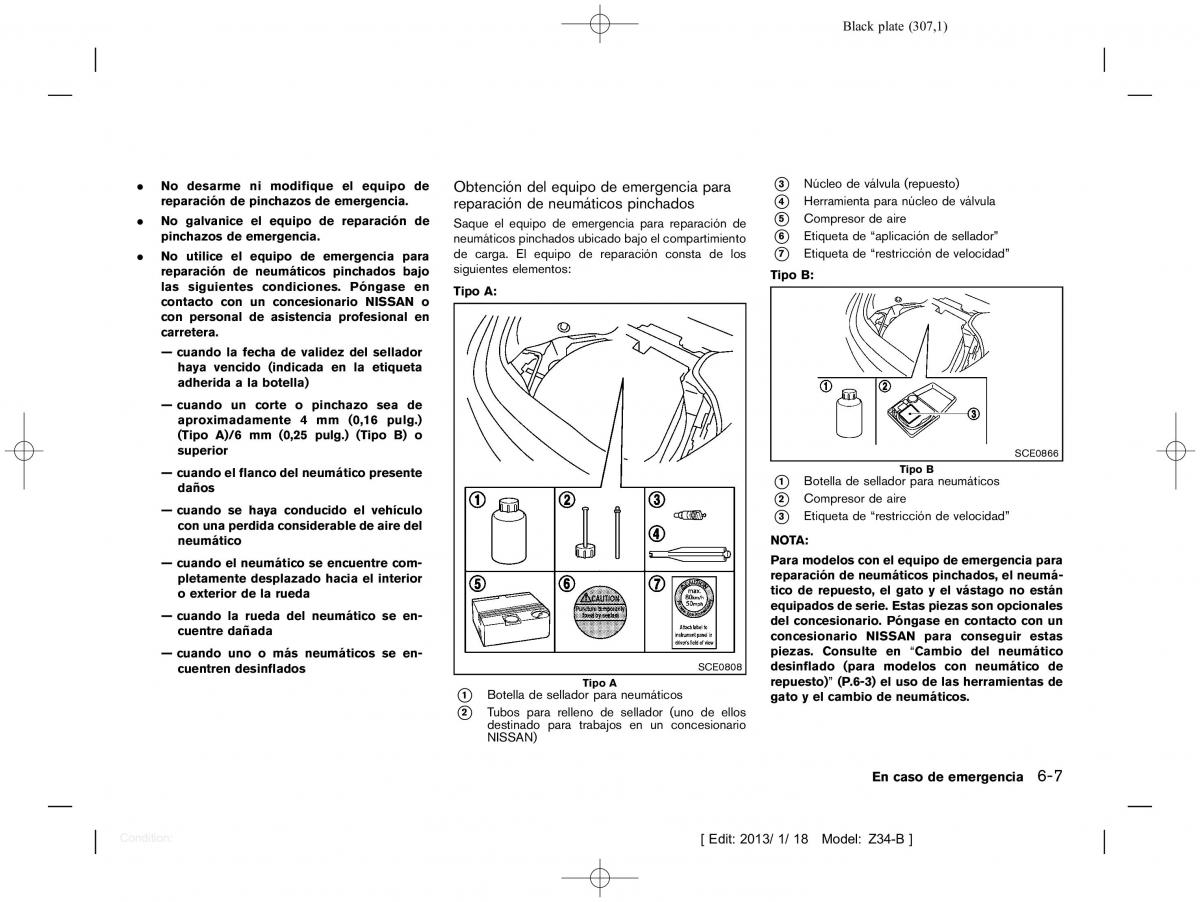 Nissan 370Z manual del propietario / page 308