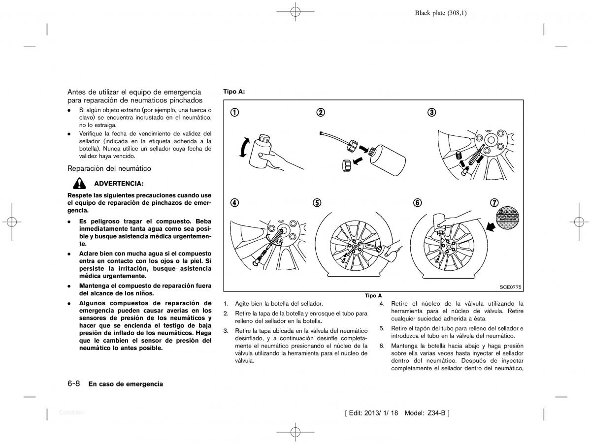 Nissan 370Z manual del propietario / page 309