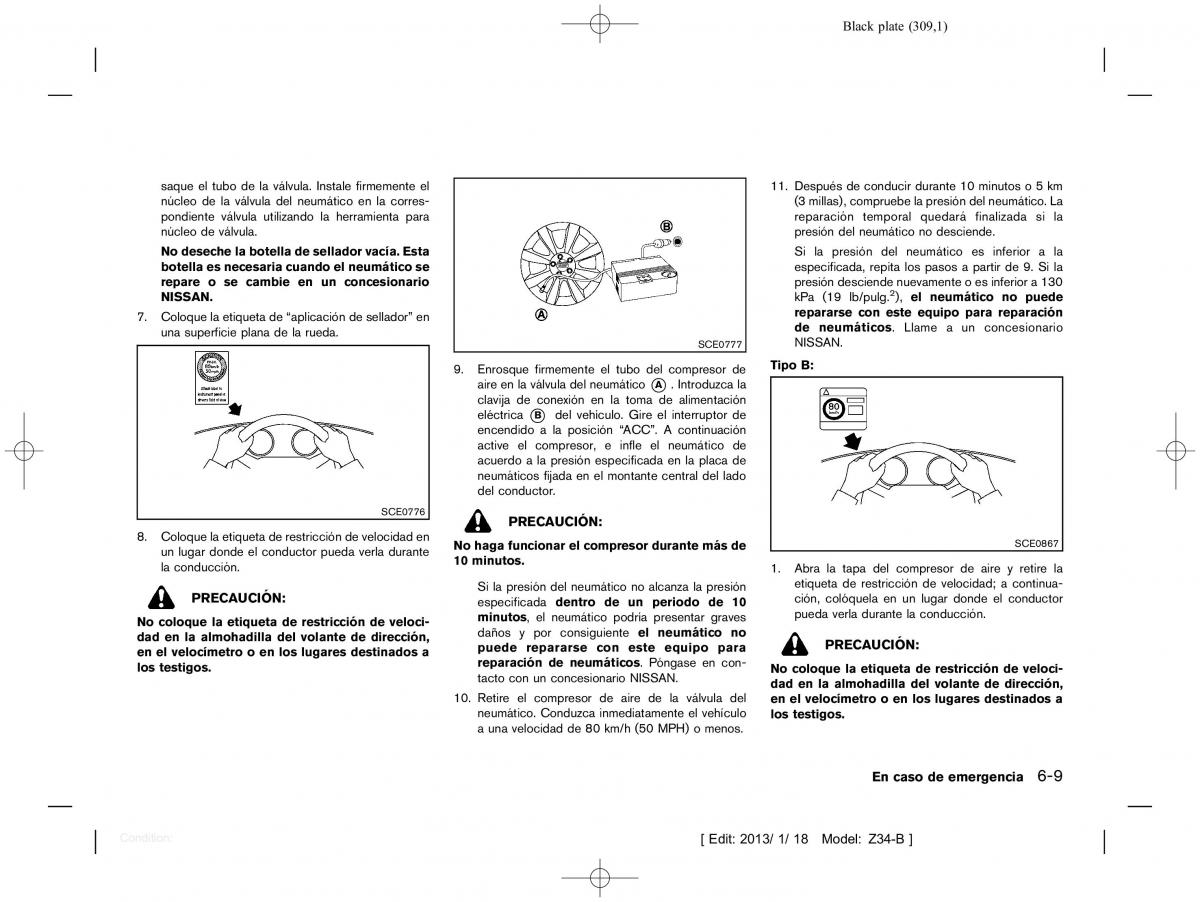 Nissan 370Z manual del propietario / page 310