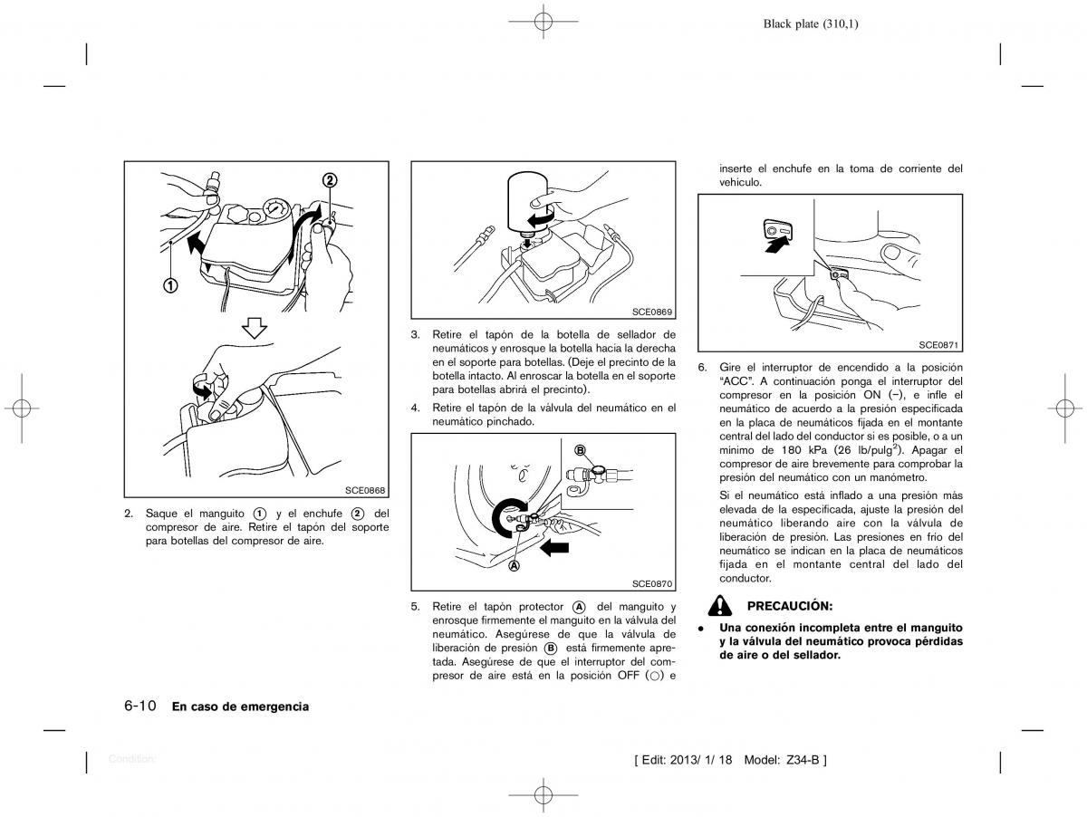 Nissan 370Z manual del propietario / page 311