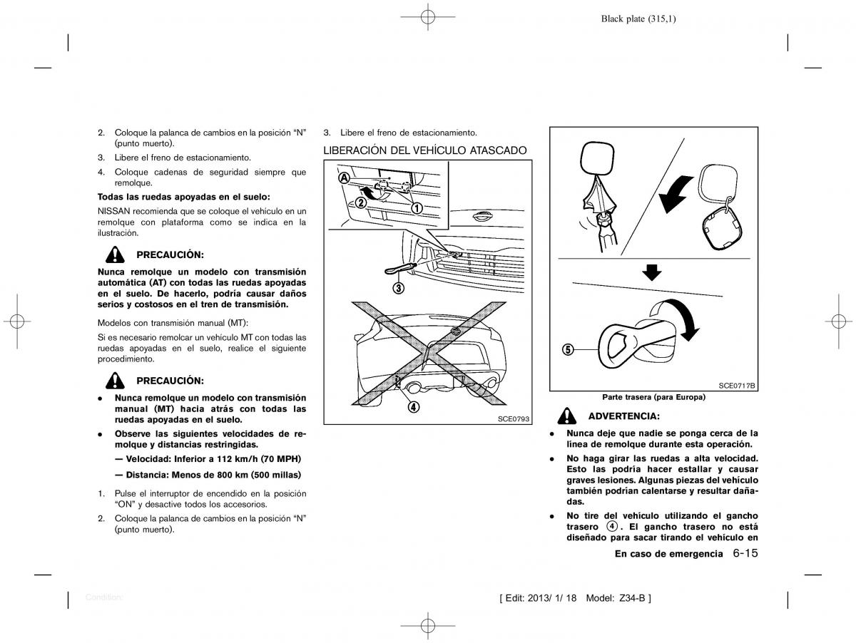 Nissan 370Z manual del propietario / page 316