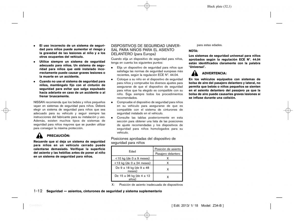 Nissan 370Z manual del propietario / page 33