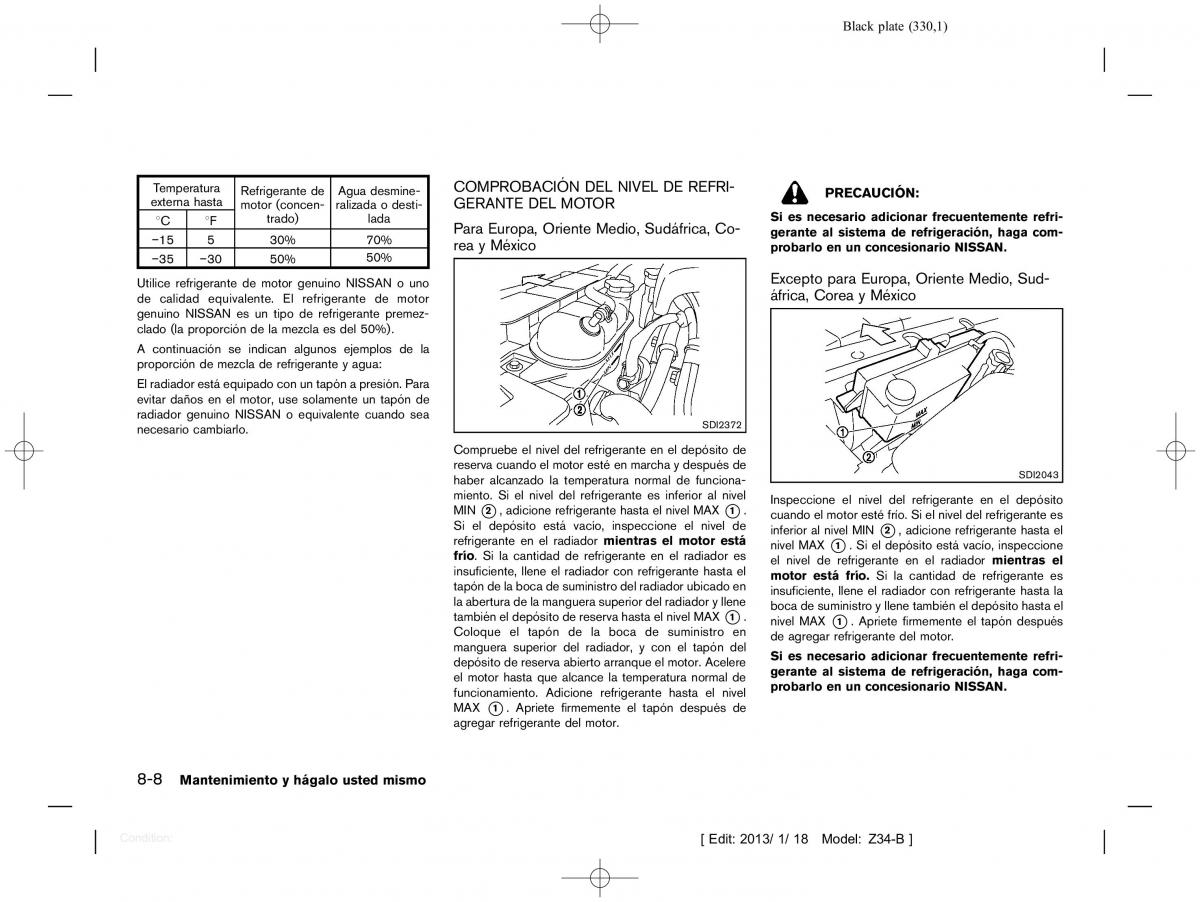 Nissan 370Z manual del propietario / page 331