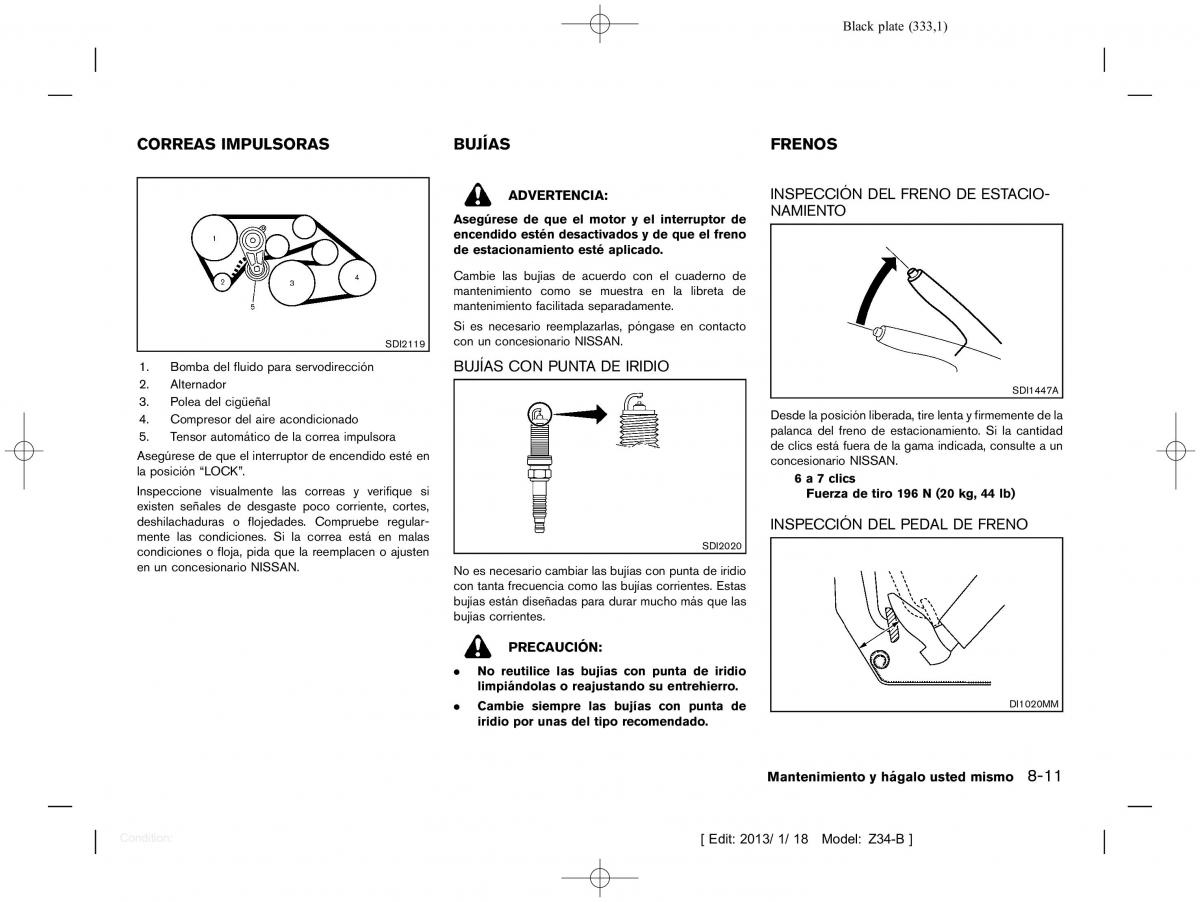 Nissan 370Z manual del propietario / page 334