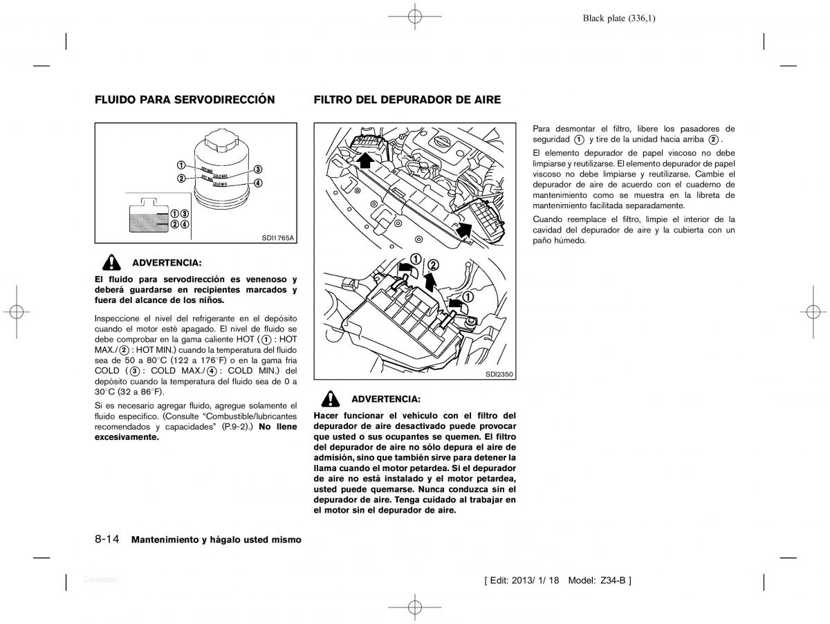 Nissan 370Z manual del propietario / page 337