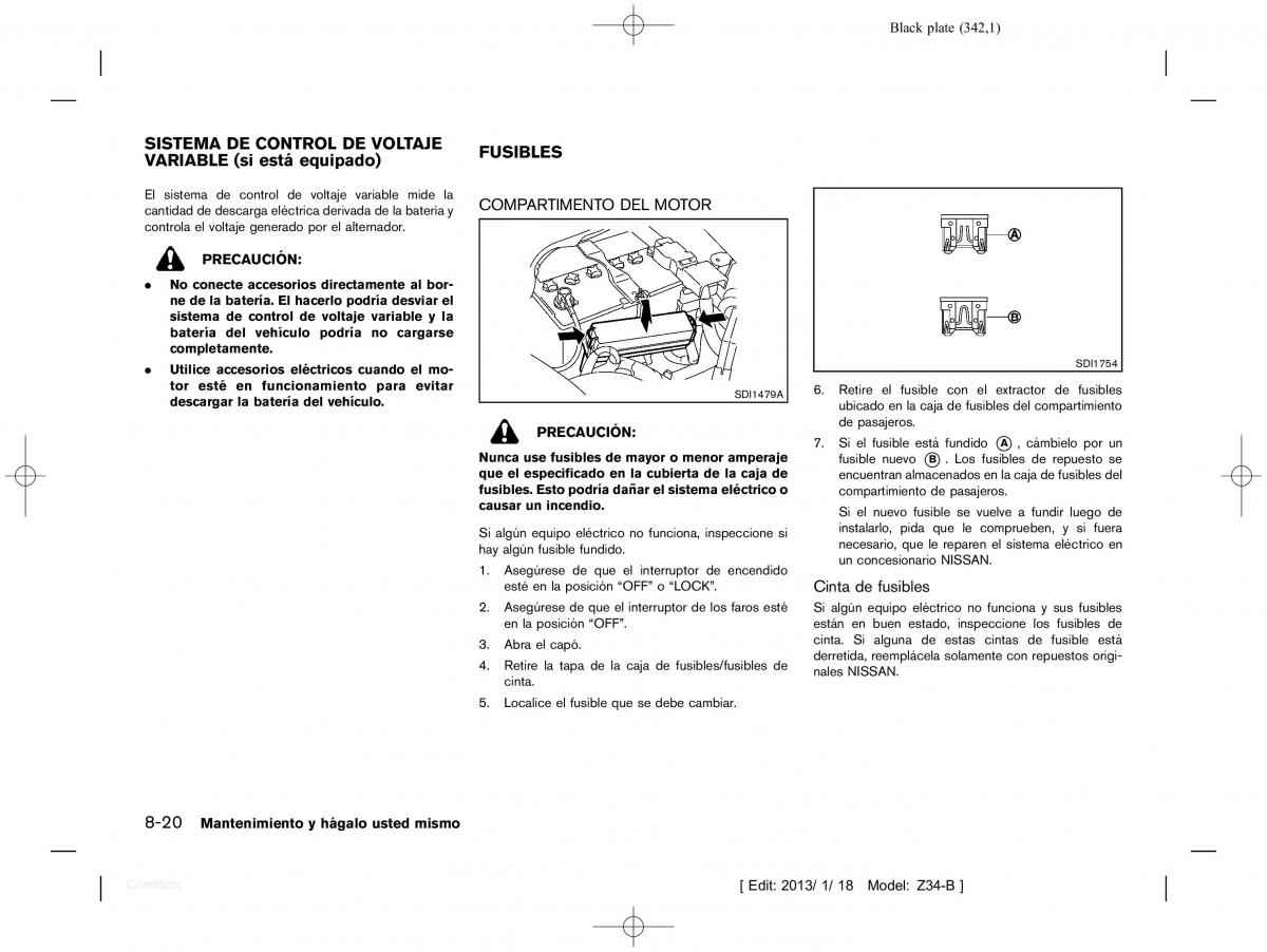 Nissan 370Z manual del propietario / page 343