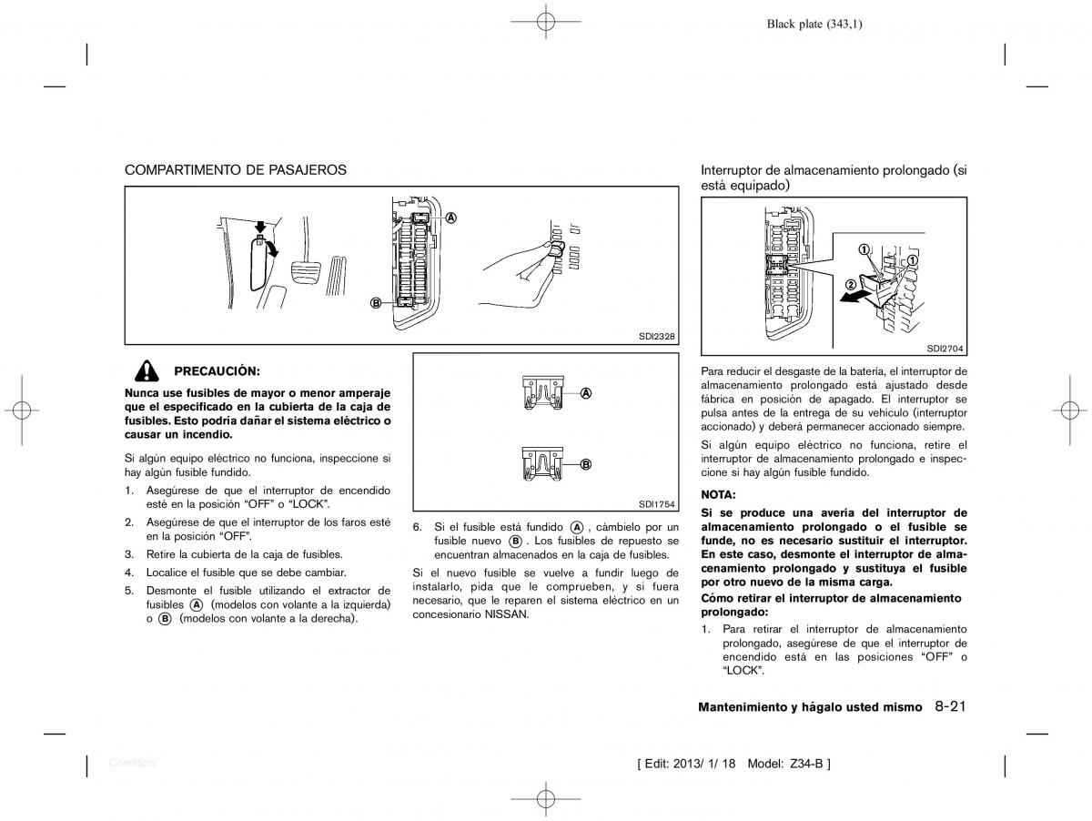 Nissan 370Z manual del propietario / page 344