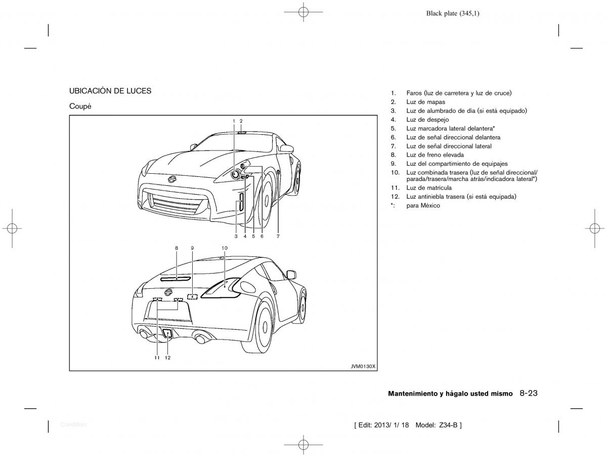 Nissan 370Z manual del propietario / page 346