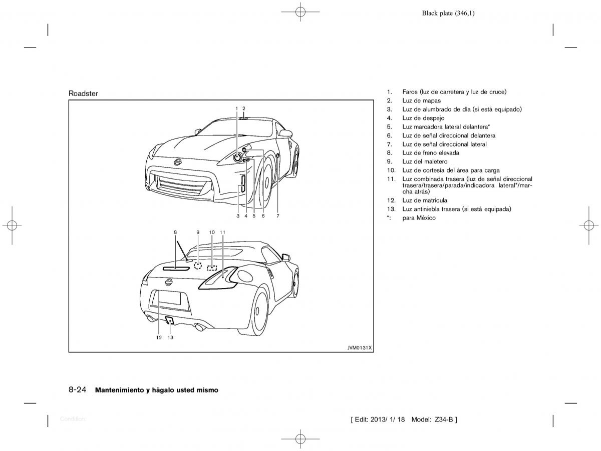 Nissan 370Z manual del propietario / page 347