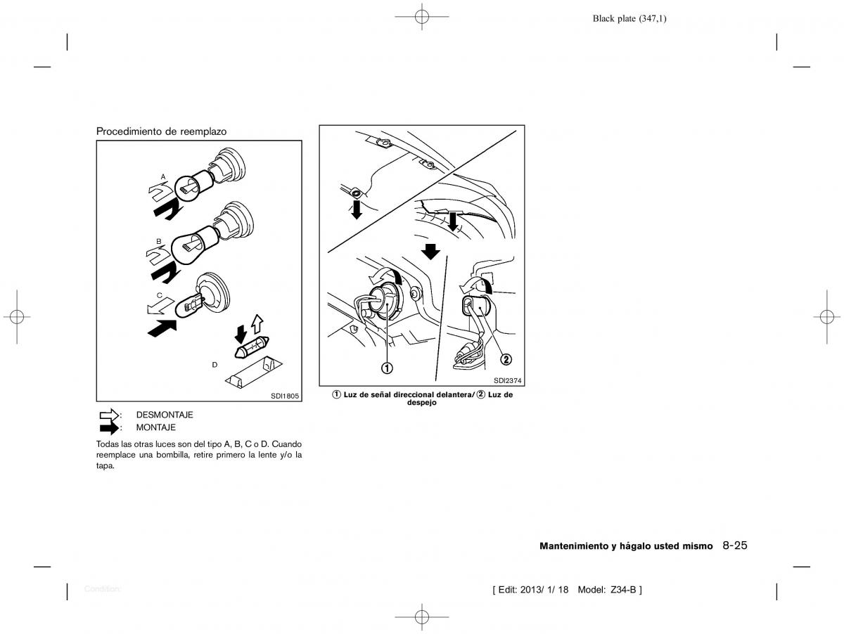 Nissan 370Z manual del propietario / page 348