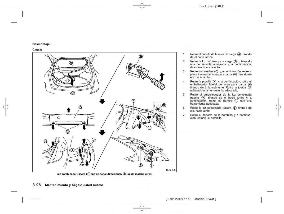 Nissan 370Z manual del propietario / page 349