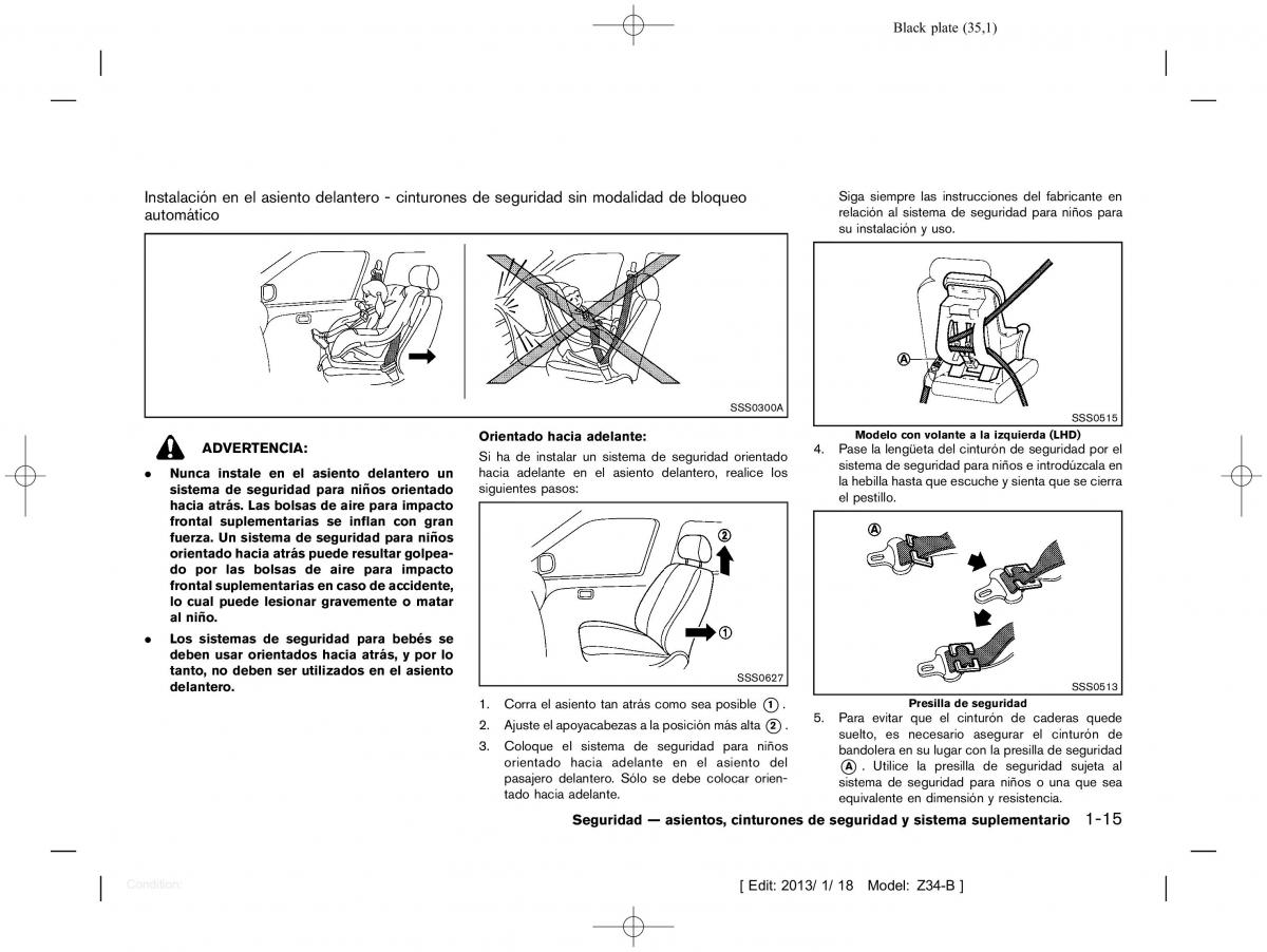 Nissan 370Z manual del propietario / page 36