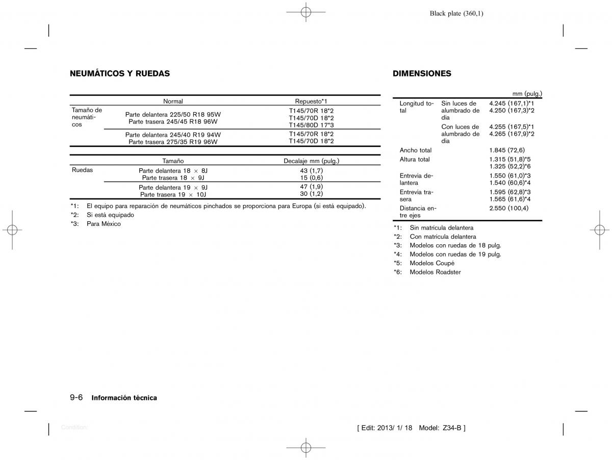 Nissan 370Z manual del propietario / page 361