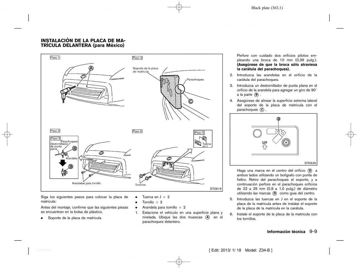 Nissan 370Z manual del propietario / page 364