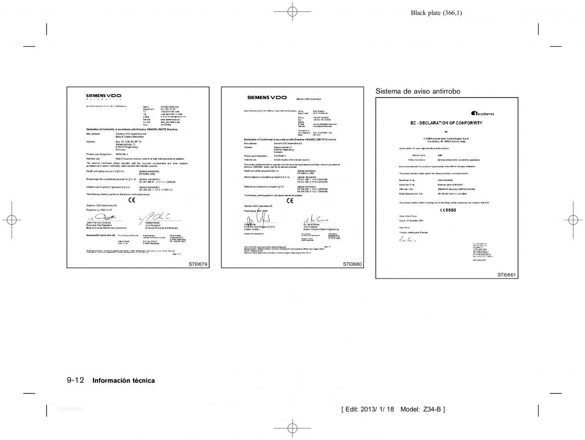 Nissan 370Z manual del propietario / page 367